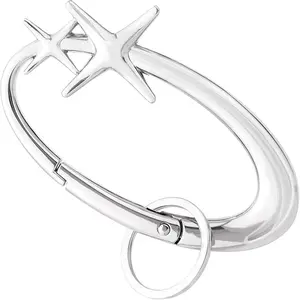 Pointed Star Metal Carabiner Star-Shaped Keychain Oval Zinc Alloy Press Spring Buckle Bag Pendant Secure Attachment