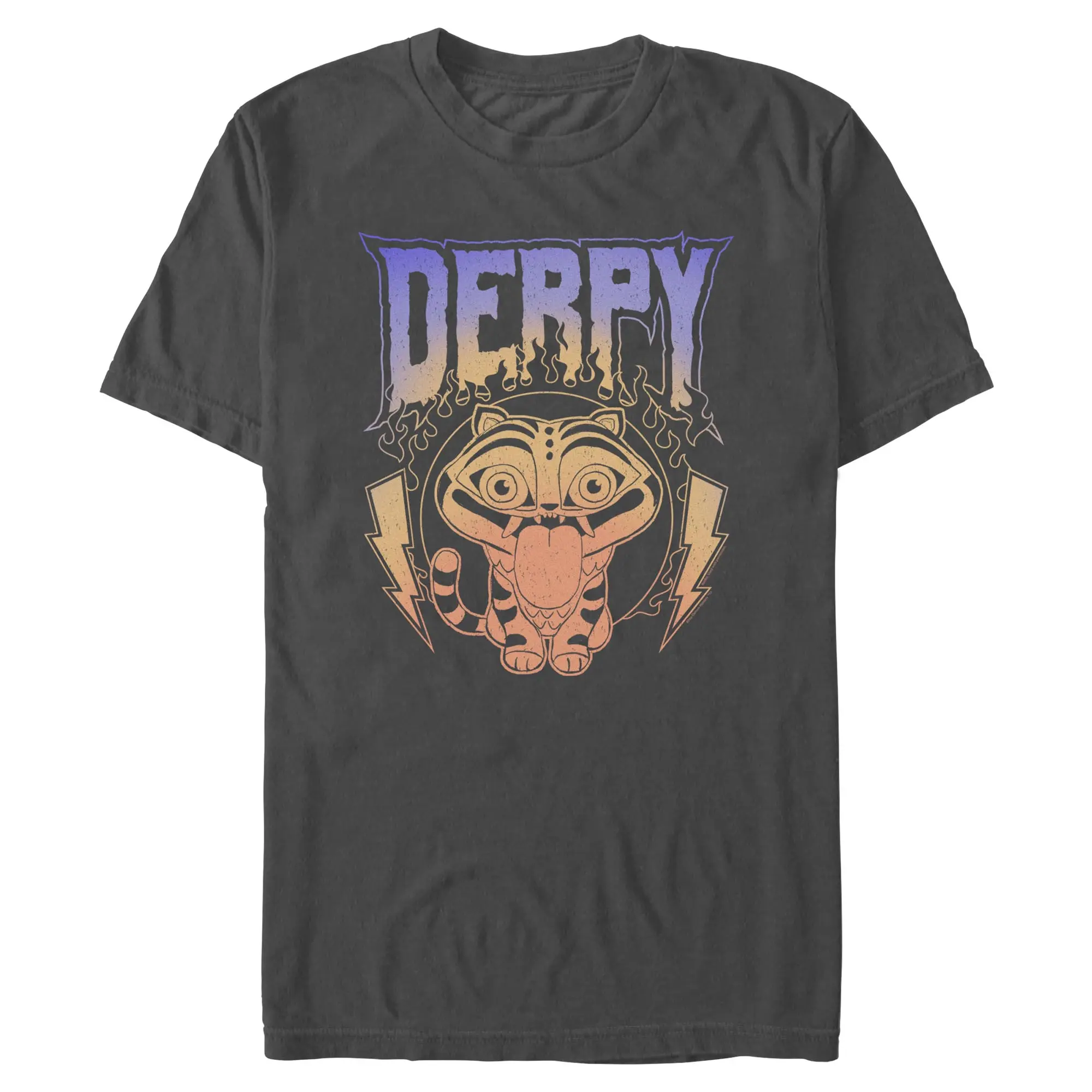 Men's Short-Sleeve Round Neck Casual Gradient KPop Demon Hunters Mythic Lightning Derpy T-Shirt, Menswear Top, Shortsleeve, Tee