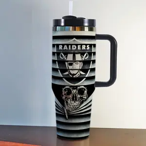 Las Vegas Football 40oz Tumbler with Handle, Team-Inspired Insulated Travel Mug, Football Fan Gift