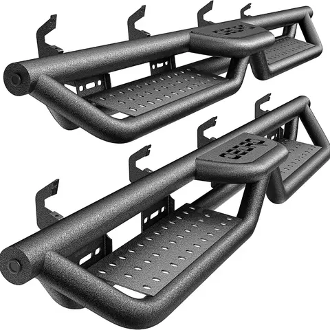 YITAMOTOR 6" Drop Down Running Boards fits 2005-2023 Toyota Tacoma Double Cab,  Bolt-on Side Steps, Textured Steel Nerf Bars
