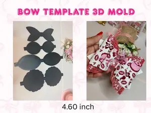 3D Bow Tracing Template - Reusable 3D Printed Bow Template - Luxury Layered Bow Pattern Mold - Deluxe Hair Template - Hair bow Template