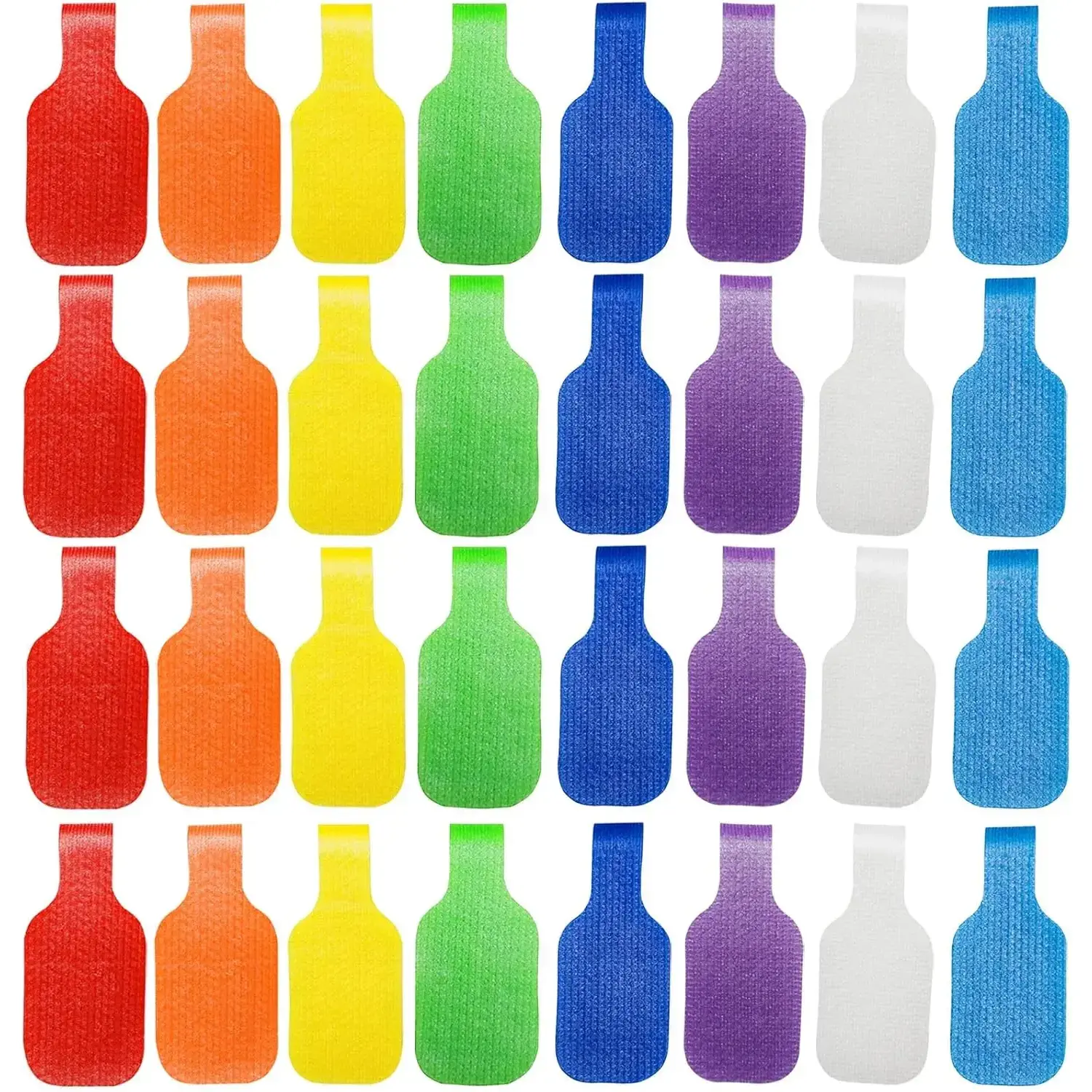 32 Pcs Cable Labels, Write On Cord Labels Tags for Electronics, Wire Markers Electrical, Reusable Large Size Plastic Label for Charging Cords Management and Identification (8 Colors)