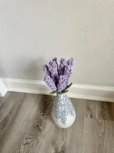 Light Purple Lavender Decor Decorative Flower Plants Yarn