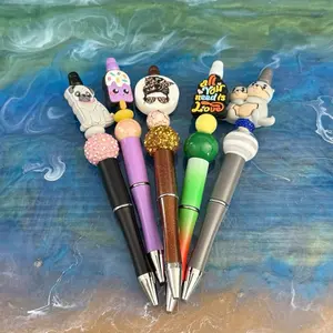 Claim Night Pens - Plastic Beaded Pens