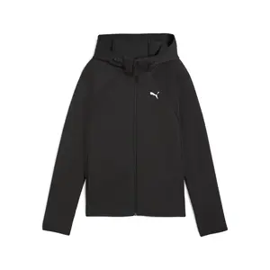 PUMA Womens Evostripe Zip Up Hoodie Athletic Outerwear Casual - Black