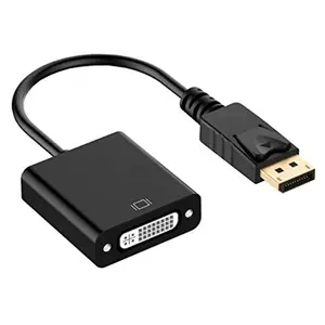 DisplayPort DP Male to DVI Female Adapter Cable Converter for Laptop PC - Supports Resolution Up to 1080p Full HD, Supplier Warranty