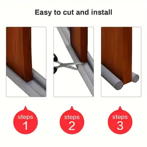Two-Sided Door Draft Stopper, Weather Stripping Draft Stopper for Bottom of Door Window Breeze Blocker Adjustable Door Sweeps