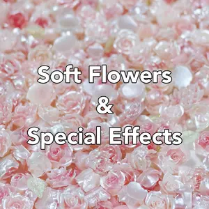 Soft & Special Effects Resin Flowers, Luminous Resin Flowers For Nail Arts, Nail Charms, DIY & More realistic nails artbox mother day mixshape