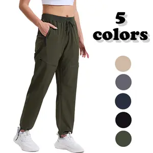 Women's Lightweight High Waist Cargo Joggers with Multi-Pockets Stretchy Quick Dry Casual Travel Outdoor Camping Hiking Workout Athletic Pants