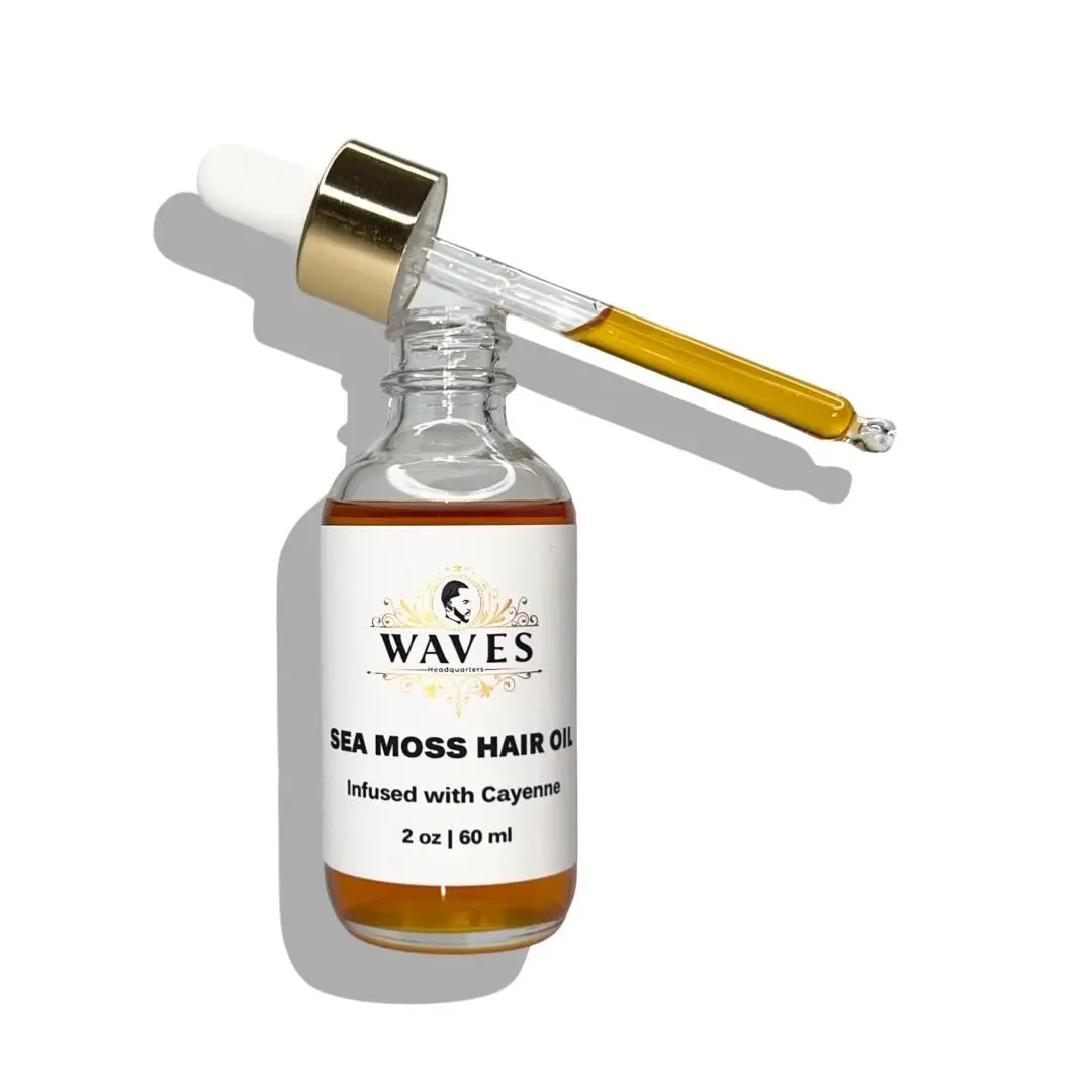 Sea Moss Hair Oil Infused w/ Cayenne Hair Nutrition Hair Nutrition Organic Fragrance Free Haircare