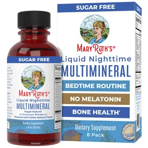 MaryRuth's Liquid Nighttime Multimineral Travel Pack - NO Melatonin - Bedtime Routine - Magnesium - Calcium - Vegan - Sugar Free - 1 Fl Oz - 8 Servings