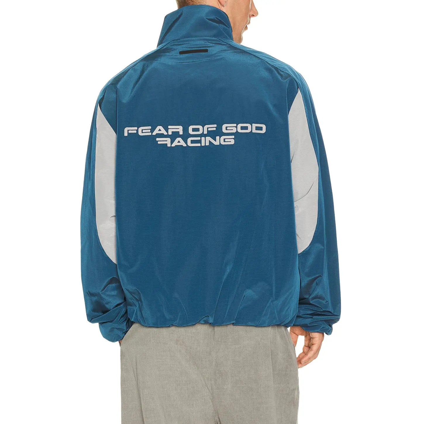 Fear of God ESSENTIALS Modern Moto Track Jacket in Night Sea