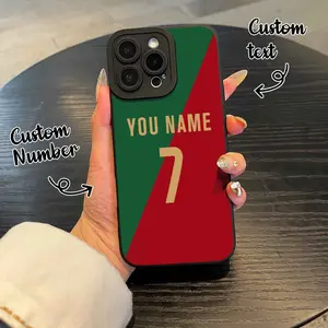 Phone Case: Customized Numbers and Names for Football Pattern UV Printing Phone Cover Angel Eyes Phone Case Matt Phone Shell 360 Degree Full Protection for iPhone 11 12 13 14 15 16 Pro Max XR X/ XS 7/8Plus SE Mini for Smartphone Best Gift Birthday