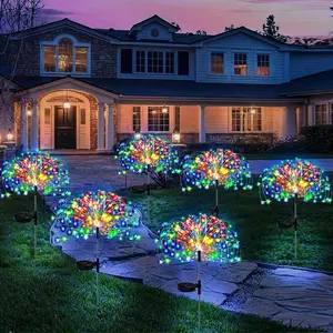 Solar Fireworks Lights, IP65, 8 Adjustable Lighting Modes, 200/300/420LED Per String For Yards, Courtyards, Camping, RVs, Parks, Festivals And Parties