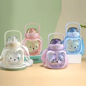 Teddy  Face Cup Water Bottles Portable