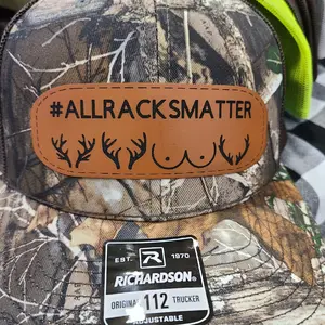 Richardson 112 Trucker Hat with Leatherette Patch for Men or Women - All Racks Matter