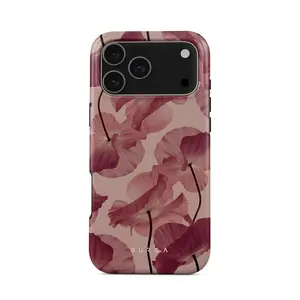 Tender Kiss BURGA MagSafe Tough Case | Soft Rose & Dusty Mauve Floral Aesthetic Phone Cover for iPhone 17 16 15 14 13 12 Series | Dual-Layer Shockproof Protection | MagSafe Compatible | Trendy Gift for Her