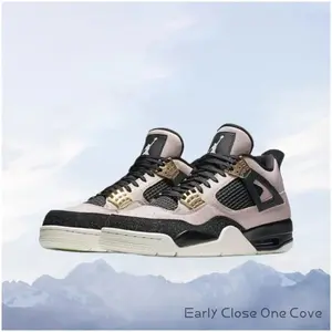Splatter Leather Anti-slip, Cushioning, Abrasion-Resistant Mid-top Vintage Basketball Shoes Unisex Black Pink