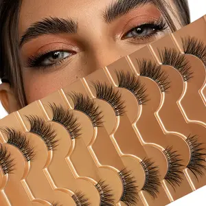 10 Pairs Cat Eye False Lashes, Suitable for All Skin Tones, D Curl Half Eye, Ultra Soft Reusable, Natural Dense, Lightweight Daily Wear Eyelash