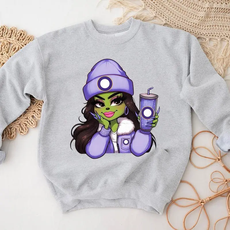 All Girl Team Christmas Sweatshirt, Merry Christmas, Happy Holiday, Holiday Xmas Sweater, Christmas Movies, Oversized Sweaters Womenswear Hoodie