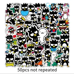 Badbadtz Maru Anime Waterproof Stickers - 50 pcs Sanrio Cartoon Vinyl Stickers for Water Bottle, Laptop, or Scrapbook | School Students Notebook Accessory