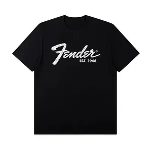 Fender Est 1946 Vintage Distressed Logo T-Shirt, Guitar Player Musician Tee