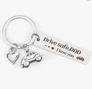 Gifts for Dad Daddy Papa Drive Safe Keychain Best Presents Ideas Unique fashionable car keychain keychain  collection safe  driving  keychain Drive Safe Keychain for Him
