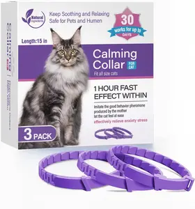 3/4 Pc Dogs Calming Pheromone Collars Cats Relieve Anxiety Adjustable Comfortable Collar for Puppy Kitten Large Pets Accessories