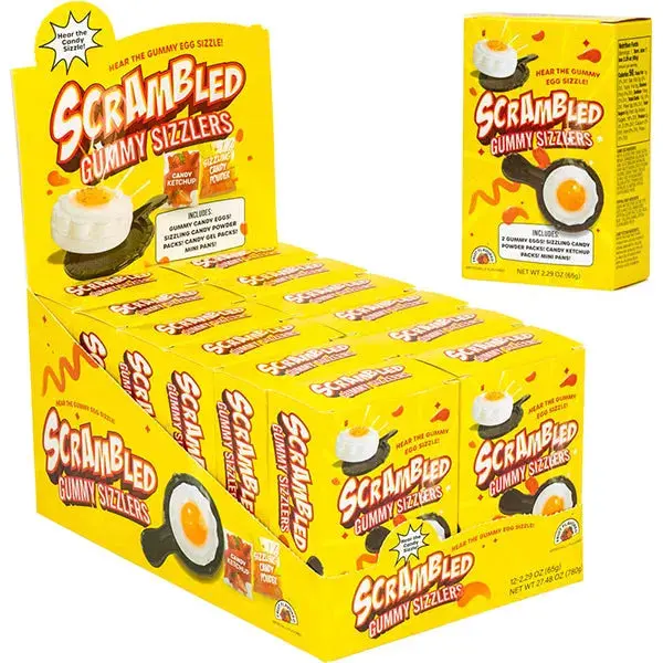 Scrambled Gummy Sizzlers: 12-Piece Display Scrambled Gummy Sizzlers: 12-Piece Display