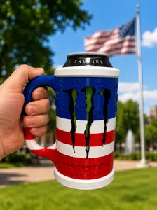 3D Printed Patriotic Energy Drink Can Holder | USA 250 Years Mug Holder | USA 1776–2026