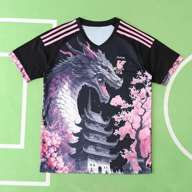 Japan Football Jersey: Special Edition Soccer Gift, Dragon & Sakura Design jersey soccer