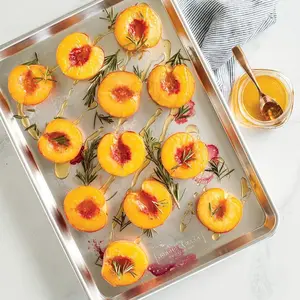 Nordic Ware Naturals Aluminum Commercial Half Sheet - USA Made Cookie Sheet Pan, 2-Pack