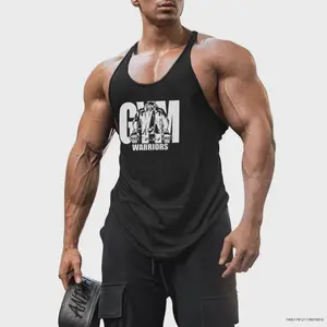 Men Gym Workout Tank Top Y-Back Muscle Stringer Bodybuilding Sleeveless T-Shirt