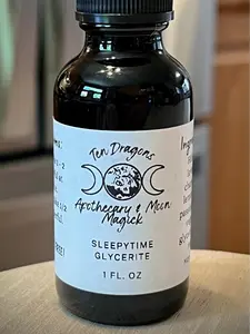 Ten Dragons Sleepytime Glycerite, Hibiscus, Chamomile, Lavender, Lemon Balm, Passion Flower, Herbal Extract, Herbal Tincture, Alcohol Free, Child