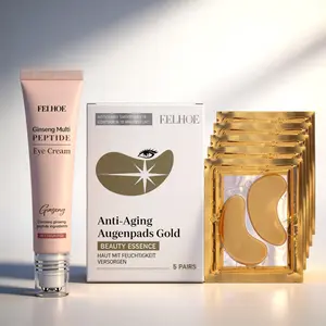 Eye Care Convenience Set(Roller Eye Cream 20g + Eye Masks 5 Pairs), Comfortable Eyelid Skin, Moisturize Fine Lines, Brighten Dark Complexion,Light And Easy To Adhere