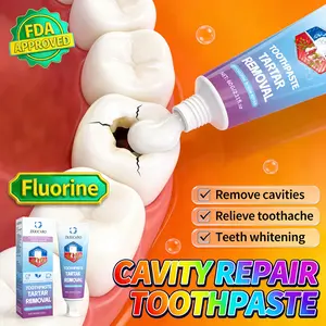 ZKRICARO Anti-Cavity Repair Toothpaste FDA Approved for Cavity Repair Teeth Whitening Plaque Removal & Enamel Strengthening with Herbal Ingredients Tea Tree Chamomile