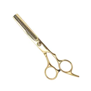 VOCOSTE Lightweight Tooth Shears Hair Cutting Scissors 1 Pc Rose Gold Tone