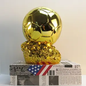 Football Figurine, Champion Best Scorer Player Goalkeeper Sports Medal Memorial Gift, Beautiful Golden Soccer Fan Souvenir