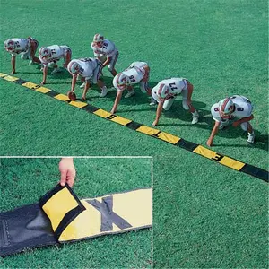 212 MAIN Adjustable Football Linemen Splits Marker - Heavy-Duty Vinyl, Customizable Labeled Position Strips, Weighted Base, Lineman-Specific Football Training Equipment, Labeled Positions