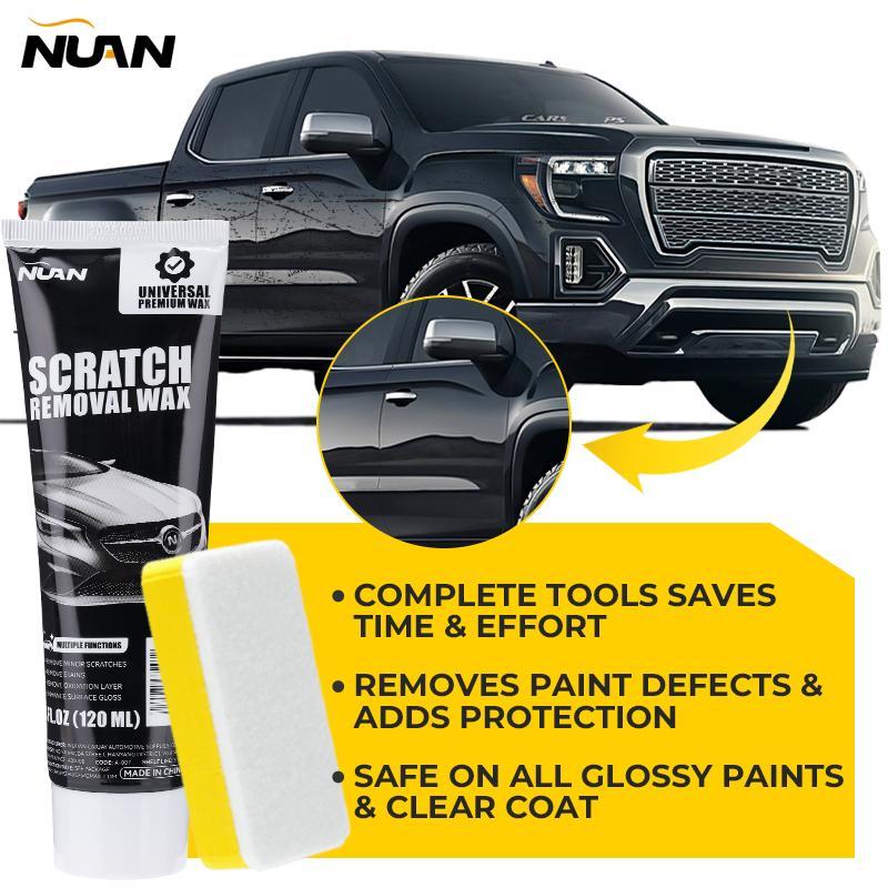 NUAN Car Scratch Repair Wax Paste, Scratch & Swirl Remover Polishing Compound, Restores Gloss & Clarity, Includes Applicator Pad & Towel — New Year Sale
