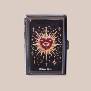 Vintage Wallet Metal Case - Cigarette Card Holder, Multi-Functional Metal Tin Box, Versatile Trinket Business Card ID Holder