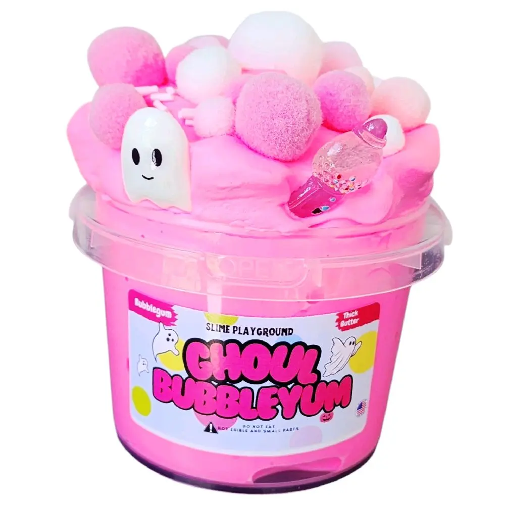 Ghoul Bubbleyum Butter Slime - 16 oz Bucket + Surprise Squishy- Sensory - Halloween -ASMR
