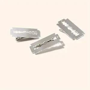 10-piece Halloween fashion punk quirky personalized faux blade hair clips