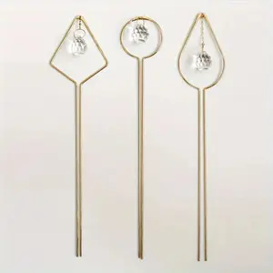 3pcs Prism Planting Stakes, Flower Pot Decoration, Plant Decorative Stakes, Garden & Home Decoration Accessories, Outdoor Use