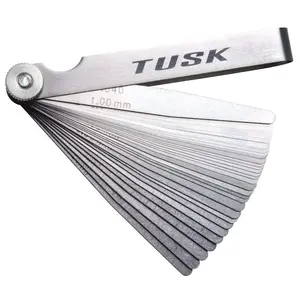 TUSK Tapered Feeler Gauge Set – 32-Blade Dual-Marked (Inch & Metric) Precision Valve Clearance Tool 0.001"-0.040" / 0.03 mm-1.0 mm