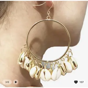 Cowrie Shell Loop Earrings