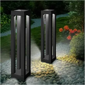Outdoor solar floor lamps lantern floor lamp outdoor decor lanterns for garden patio porch deck pool pathway driveway 2 pieces
