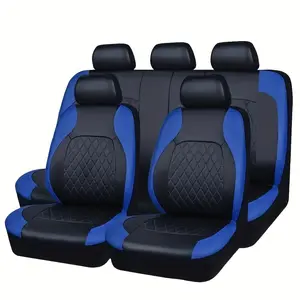 5-Seat Universal Faux Leather Car Seat Cover, Luxury Diamond Pattern, Breathable and Comfortable, Easy Install & Remove, All-Season Use, Auto Seat Covers