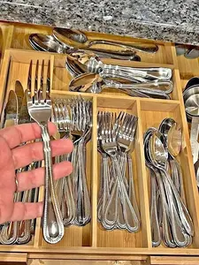 20 Piece Heavy duty Stainless Steel Flatware Set of 4 Silverware Cutlery Tableware Set