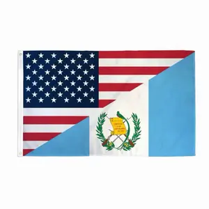 Guatemala& Usa Flag 3 x 5 Feet for Outdoor Use Durable and Vibrant Colors Perfect for National Celebrations